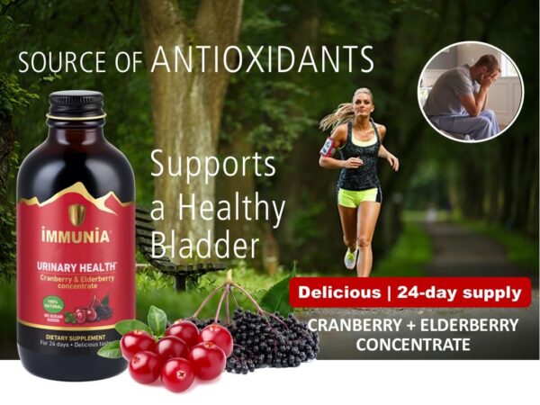 Etiqueta frontal Immunia para prevención de infecciones urinarias