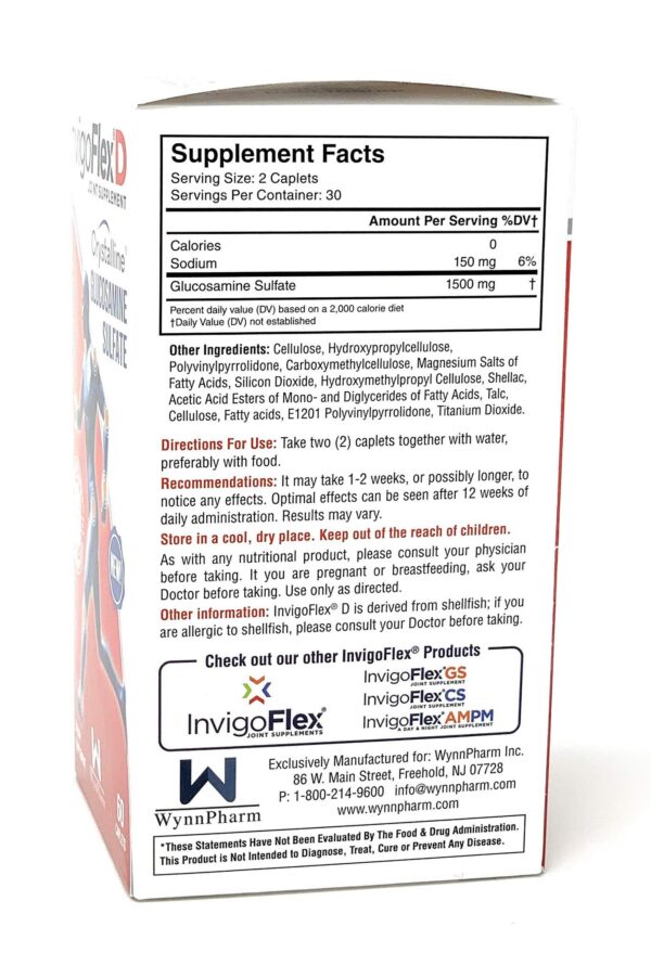 Etiqueta frontal INVIGOFLEX D suplemento para articulaciones
