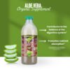Etiqueta frontal jugo orgánico aloe vera Naturae Healthy