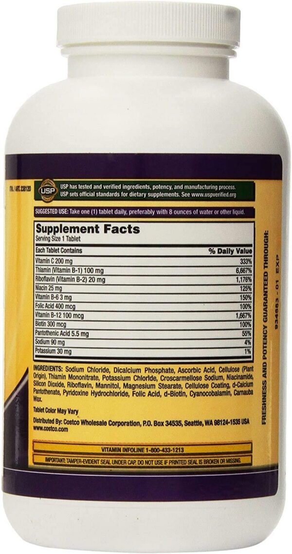 Version 1.0.0 Etiqueta frontal de Kirkland One Per Day Super B-Complex