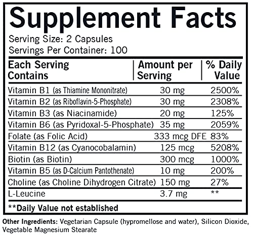 Etiqueta frontal Kirkman Complejo B coenzimas R5P P5P
