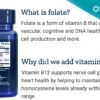 Etiqueta frontal Life Extension folato y vitamina B12