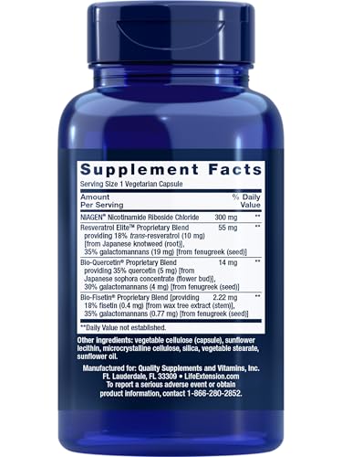 Etiqueta frontal del producto Life Extension NAD+ Regenerator