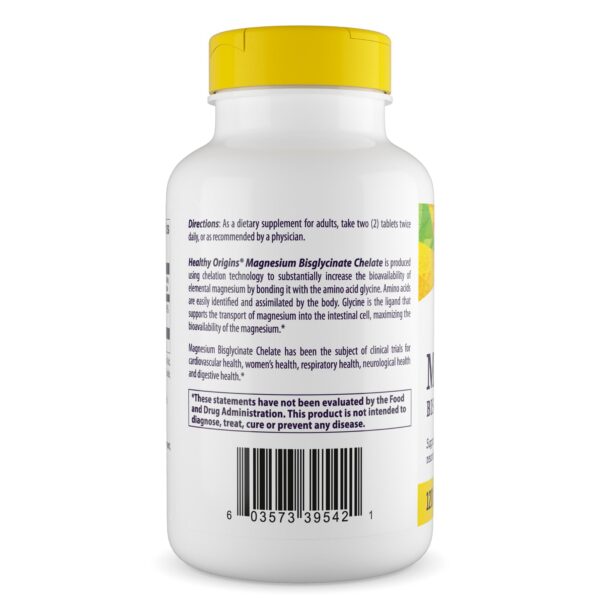 Etiqueta frontal Healthy Origins Magnesio Bisglicinato