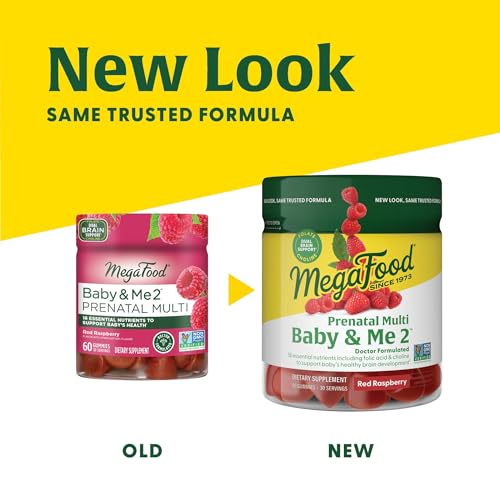 Etiqueta frontal MegaFood Baby & Me 2 gomitas prenatal