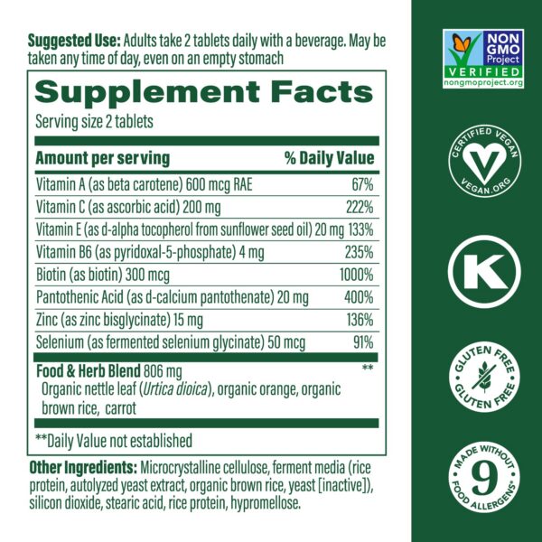 Frasco MegaFood Skin Nails and Hair 2