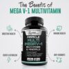 Etiqueta frontal de MEGAV-1 multivitamínico 90 tabletas