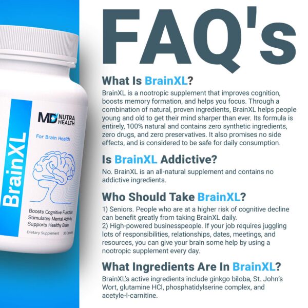 Etiqueta frontal Memotenz nootrópico potencia cerebral