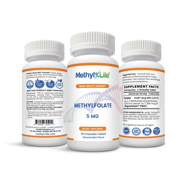 Version 1.0.0 Etiqueta frontal botella Methyl-Life L-Metilfolato 5 mg