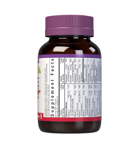 Etiqueta frontal del multivitamínico para mujeres
