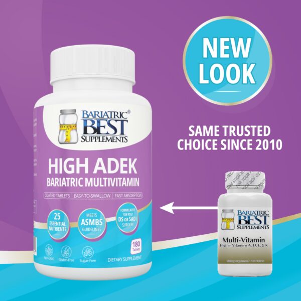 Version 1.0.0 Etiqueta frontal multivitamínico bariátrico High ADEK