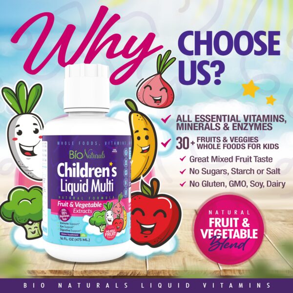 etiqueta frontal multivitaminico liquido niños bio naturals