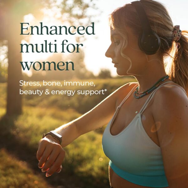 Etiqueta frontal multivitamínico para mujeres New Chapter 120 unidades