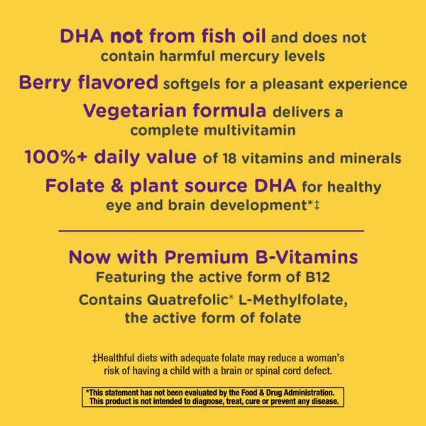 Etiqueta frontal multivitamínico Nature's Way Alive prenatal