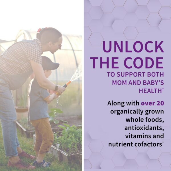 Etiqueta frontal multivitamínico prenatal Vitamin Code