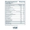 Etiqueta frontal multivitamínico Vital Nutrients fórmula citrato y malato