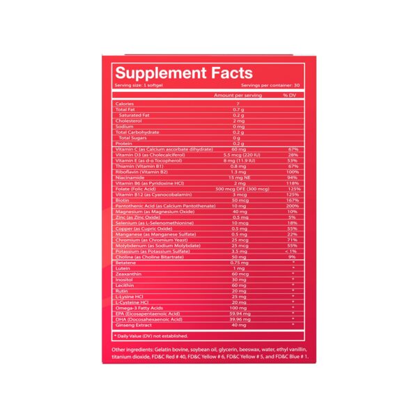 Etiqueta frontal multivitamínico Vivioptal Active