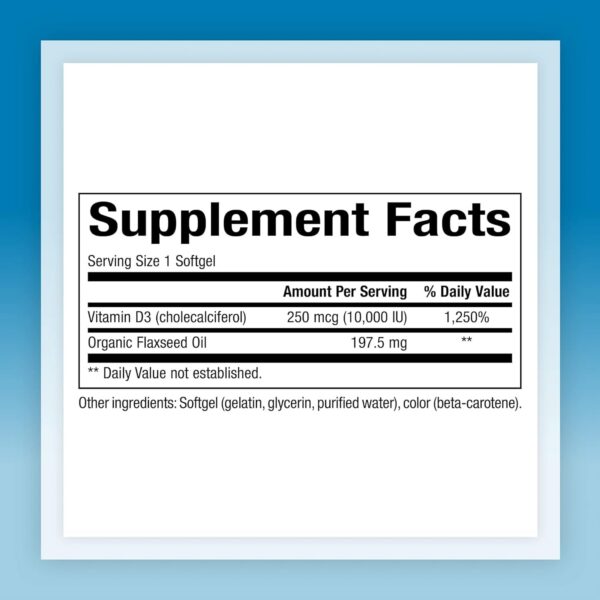 Version 1.0.0 Etiqueta frontal suplemento natural factors vitamina d3