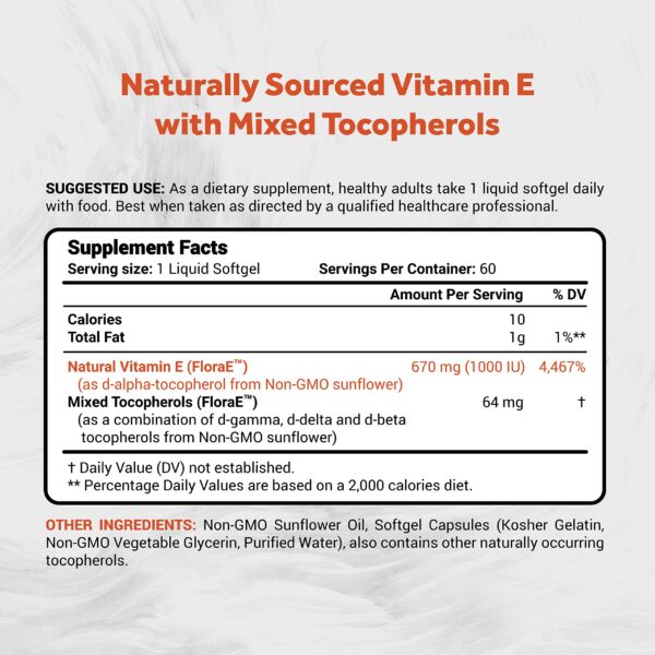 Etiqueta frontal Naturalis Vitamina E 670 mg