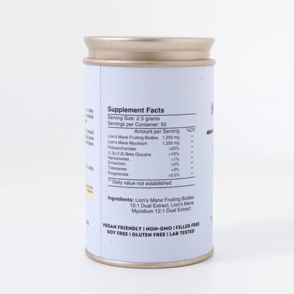 Etiqueta frontal Neuro Fuel melena de leon 12x extracto