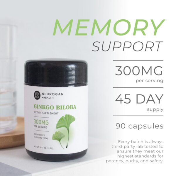 Etiqueta frontal Neurogan Ginkgo Biloba 300 mg