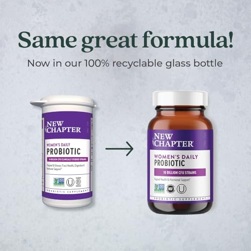 Etiqueta frontal New Chapter probiótico femenino 60 cápsulas