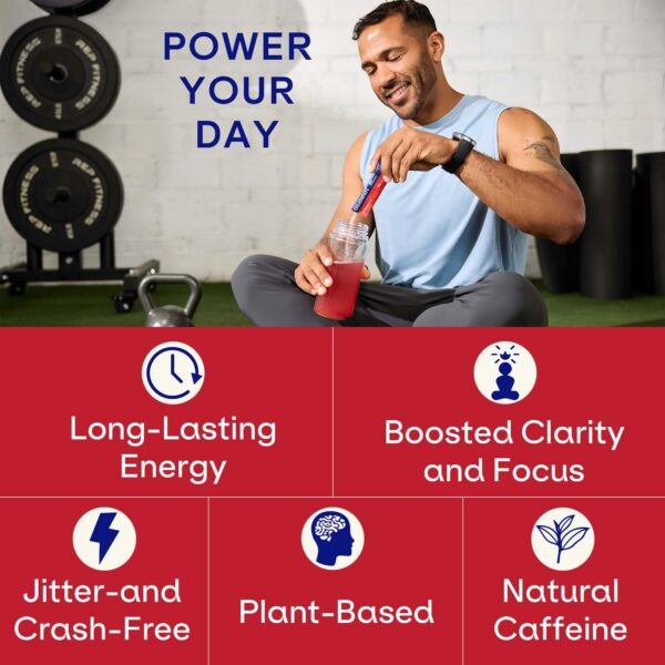 Etiqueta frontal paquete Blueshift bebida energética polvo