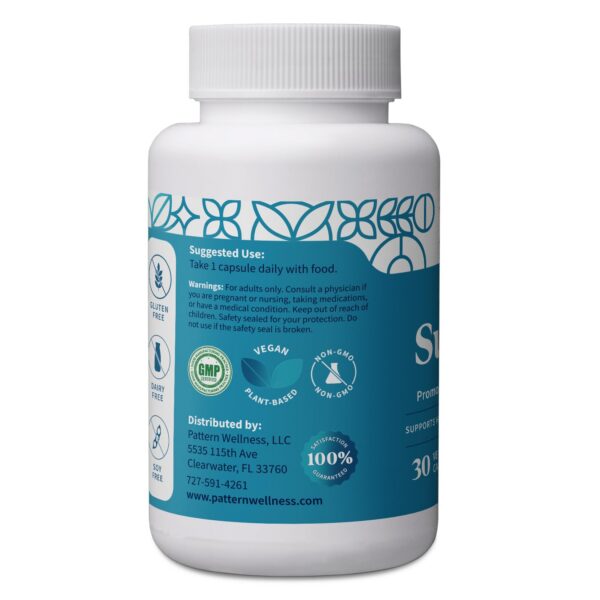 Version 1.0.0 Etiqueta frontal Pattern Wellness Gut Support microbioma intestinal