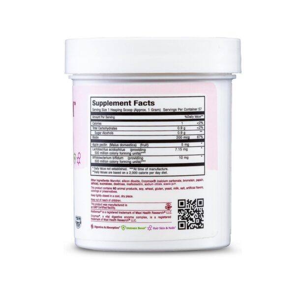 Etiqueta frontal del probiótico Maxi Health KiddieMax 5M