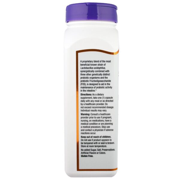 Etiqueta frontal probióticos 21st Century Acidophilus