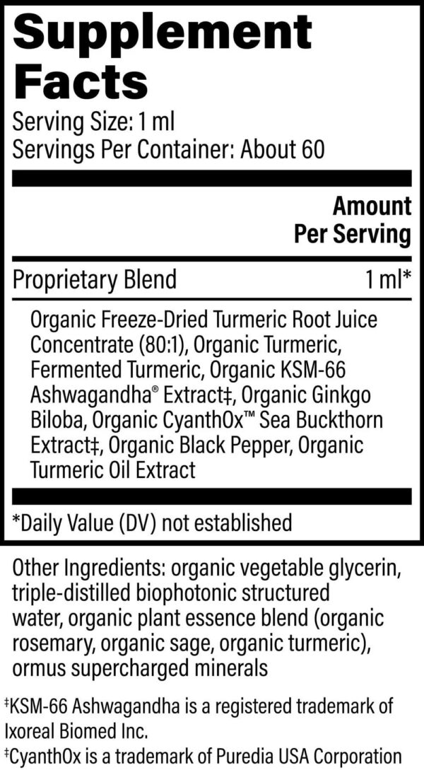 Etiqueta frontal producto salud cerebral orgánico