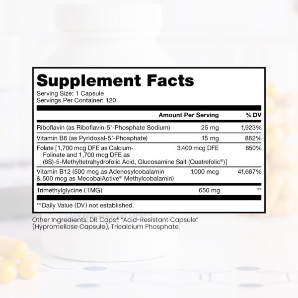 Etiqueta frontal de Pure Therapro Rx B metilado