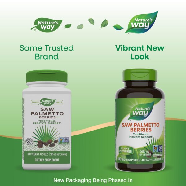 Version 1.0.0 Etiqueta frontal Saw Palmetto Nature's Way 585 mg