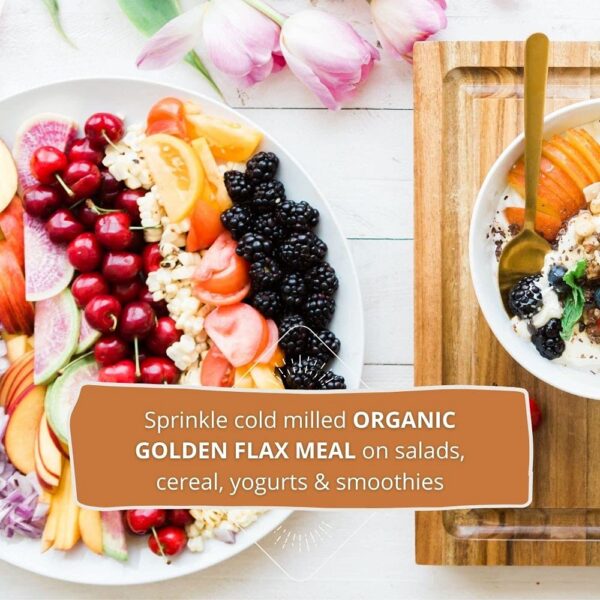 Etiqueta frontal semillas de lino molidas Garden of Life