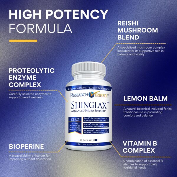 Etiqueta de Shinglax con ingredientes