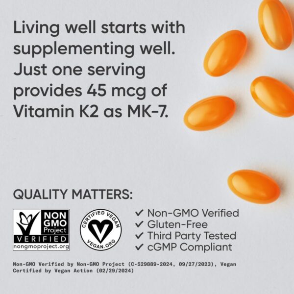 Etiqueta frontal suplemento Sports Research vitamina k2 MK-7