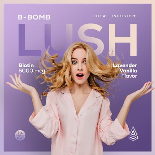Etiqueta frontal spray líquido de biotina Ideal Infusion