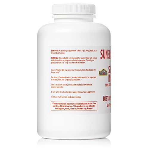 Etiqueta frontal suplemento Sunshine Valley Super Inositol