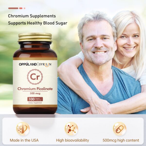 Version 1.0.0 Etiqueta frontal del suplemento de cromo