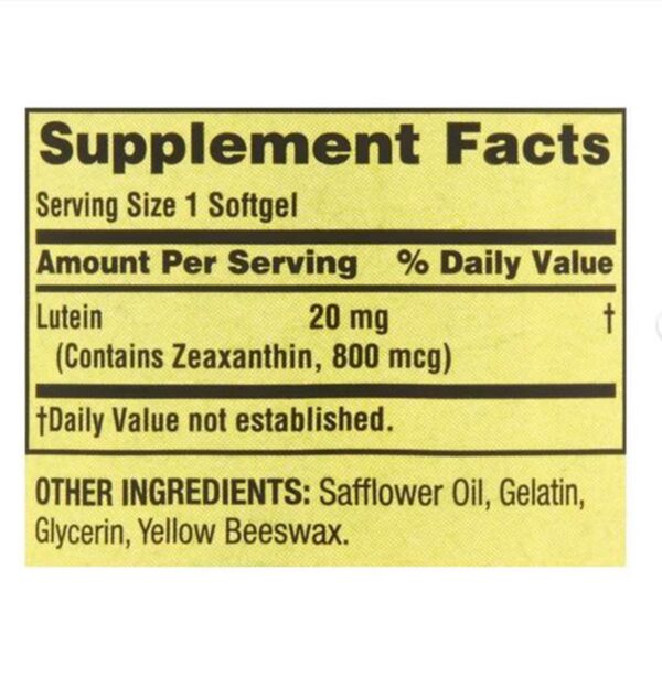 Etiqueta frontal del suplemento