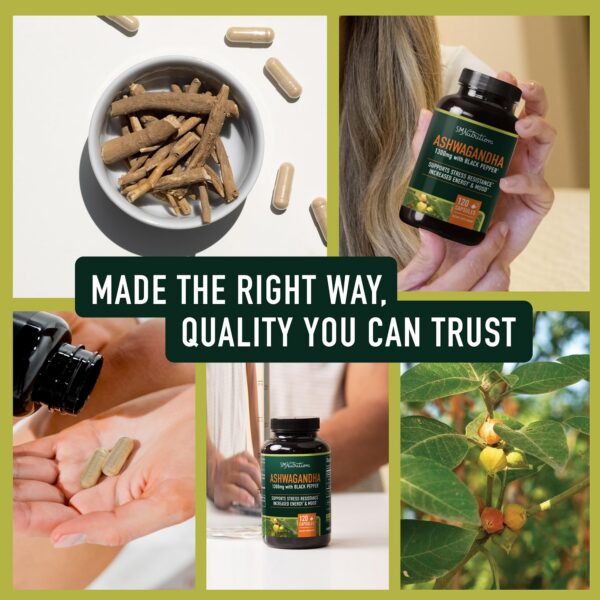 Etiqueta frontal suplemento Ashwagandha 1300mg natural