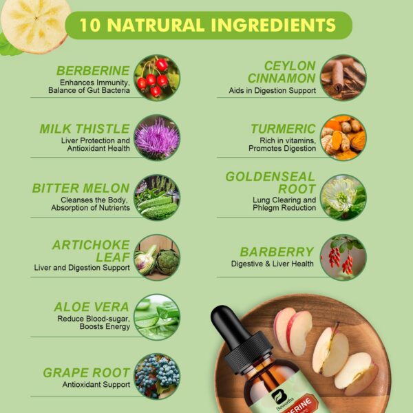 Etiqueta frontal suplemento Berberina HCL B BEWORTHS canela