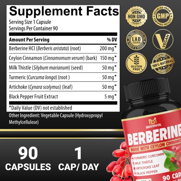 Etiqueta frontal suplemento BMVINVOL complejo 6 en 1