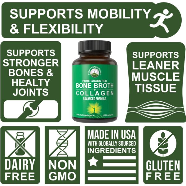 Version 1.0.0 Etiqueta frontal del suplemento Bone Broth Colágeno