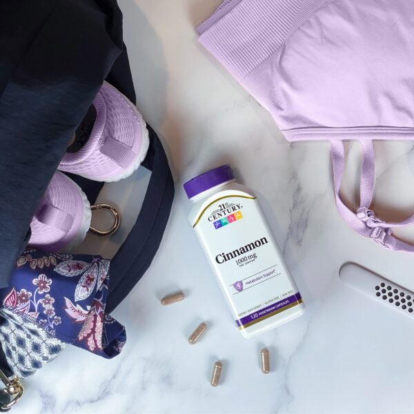 Etiqueta frontal suplemento Canela 21st Century