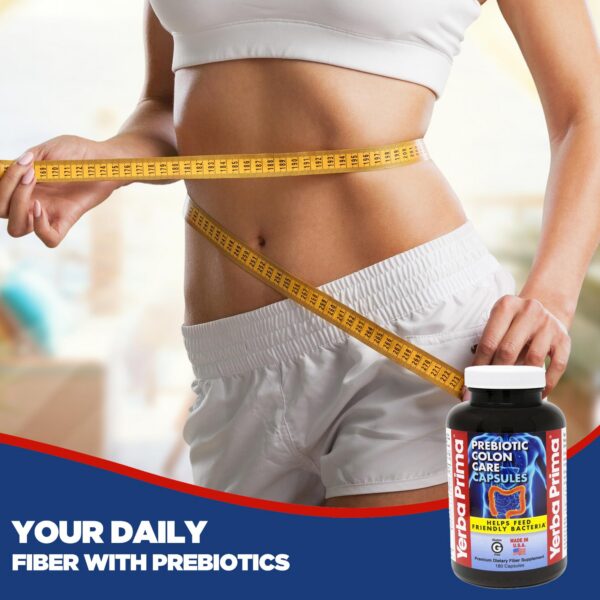 Etiqueta frontal suplemento fibra cuatro tipos Yerba Prima