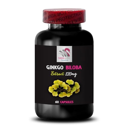 Etiqueta frontal de suplemento Ginkgo biloba natural