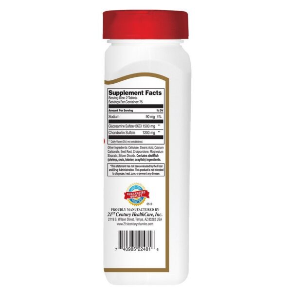 Version 1.0.0 Etiqueta frontal suplemento 21st Century glucosamina condroitina