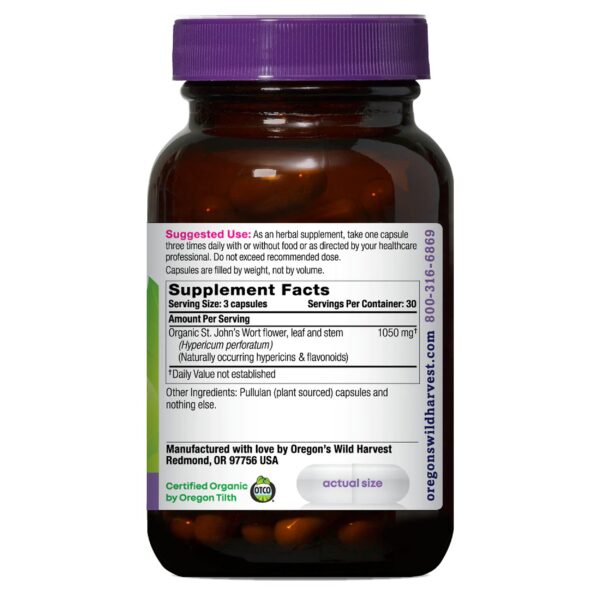 Etiqueta frontal Suplemento Hierba de San Juan 90 cápsulas