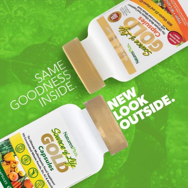 Etiqueta frontal suplemento multivitamínico 90 cápsulas vegetarianas Natures Plus